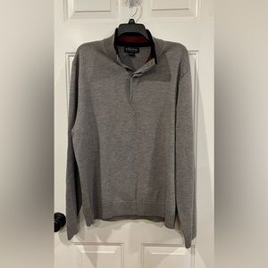 Brooks Brothers quarter zip sweater 100% merino wool size xl